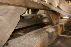 Part of the Frame the Bells are Mounted on Believed to have been made in mid 1600s from recycled timber!