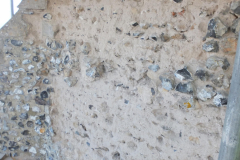 Areas where larger amounts of material have been removed