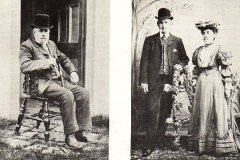 Job Andrews (1826-1905) - left, Alfred Warren Andrews (1847-1926) at the time of his marriage - right